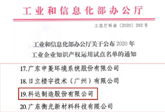 榮譽  科達(dá)制造榮列2020年工業(yè)企業(yè)知識產(chǎn)權(quán)運用試點名單